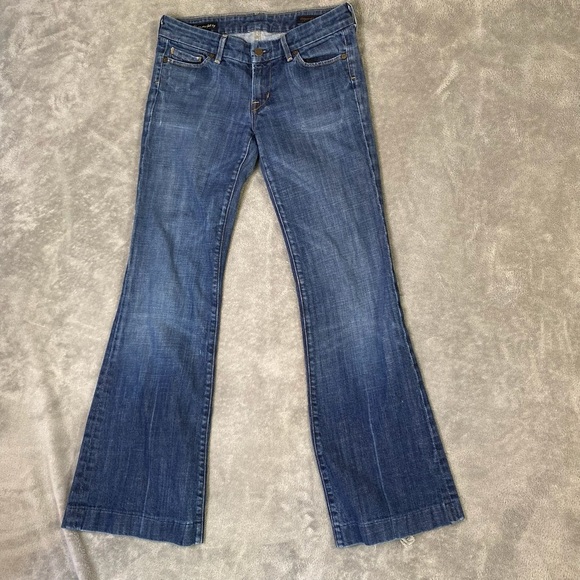 Citizens of Humanity Womens Low Waist Flared Jeans Size 28 Dark Wash Y2K - Picture 1 of 8